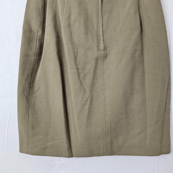 Vintage Calvin Klein Pencil Skirt Womens 6 Beige Wool Blend USA Preppy Boho - Picture 7 of 10